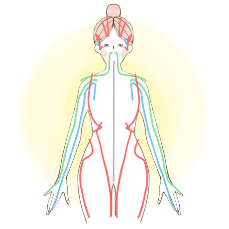 人体の経絡　イメージ